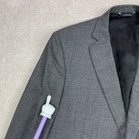 Brooks Brothers E. Thomas 1818 Madison Fit Plaid Wool Suit Mens 50R Pants 44x31 - Picture 3 of 16